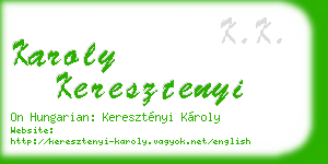 karoly keresztenyi business card